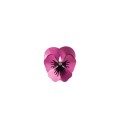 Small fuchsia pansy pin from the Plantis collection, Orska jewelry