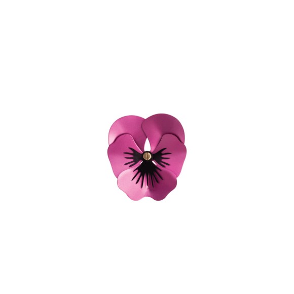 Small fuchsia pansy pin from the Plantis collection, Orska jewelry