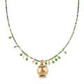 Necklace with poppy and chrysoprase - ORSKA jewelry