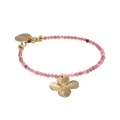 BEA32 pink bracelet with gold clover Bery collection ORSKA jewelry