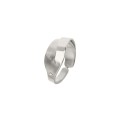 Silver ring with zirconia from the Body collection, Orska jewelry