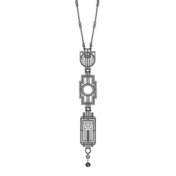 Openwork necklace in a geometric shape from the Nano collection -NAN52-1- Orska jewelry