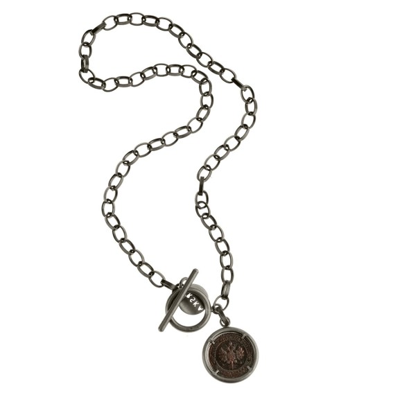 Long oxidized necklace from the Dukats collection - DN36-1 - ORSKA jewelry