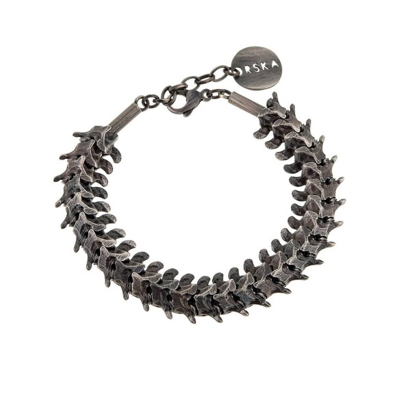 Bracelet from the Fossil collection made of brass snake vertebrae - FOA36-4 - ORSKA jewelry