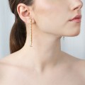 Gold-plated stud earrings with crystals by ORSKA