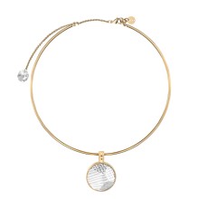 Gold-plated necklace with cut crystal from the Julia collection
