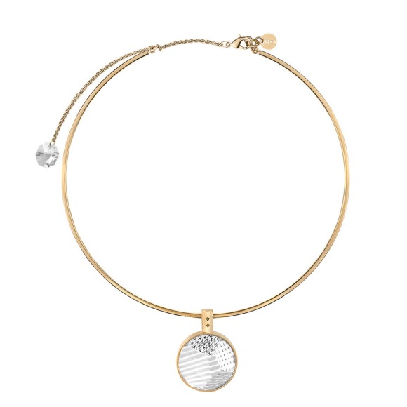 Gold-plated necklace with cut crystal from the Julia ORSKA collection