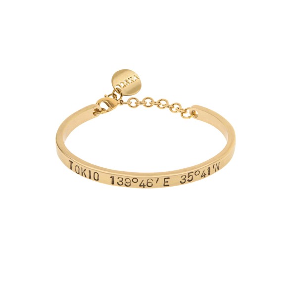 Gold-plated personalized bracelet from the Machines collection