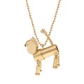 Gold-plated necklace with dog by ORSKA