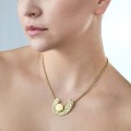 Złoty, artystyczny naszyjnik z kolekcji Moon - biżuteria ORSKA