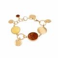 Modern bracelet with colorful amber from Baltica collection BTA86 ORSKA jewelry