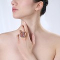 Gold ring with cognac amber from the Baltica collection BTP68-2