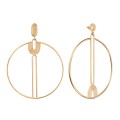 Large, gold-plated hoop earrings from the Holos HOK42-1 ORSKA collection