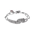 Silver bracelet on a chain with a red crystal from the Holos HOA48-1 ORSKA collection