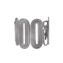 Wide silver bracelet with blue crystal from the Holos collection 