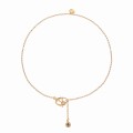 Delicate gold-plated blue crystal necklace from the Holos collection HON42-1 ORSKA