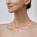 Delicate gold necklace with blue crystal from the Holos collection HON42-1 ORSKA