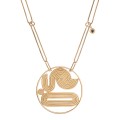 Long necklace with round pendant from the Holos collection HON78-1 ORSKA