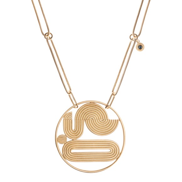 Long necklace with round pendant from the Holos collection HON78-1 ORSKA