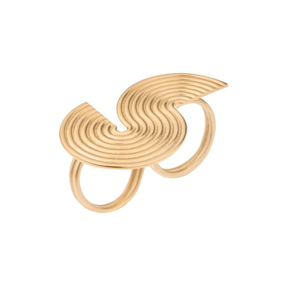 Double, gold-plated ring from the Holos HOP48-1 ORSKA collection