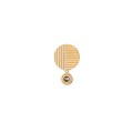 Gold-plated pin with grey crystal from the Holos HOB14-2 ORSKA collection