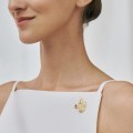 Gold-plated pin with crystal from the Holos HOB14-3 ORSKA collection