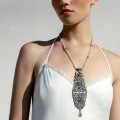 Original aquamarine necklace with large pendant from the Morocco collection MRN78-1 ORSKA