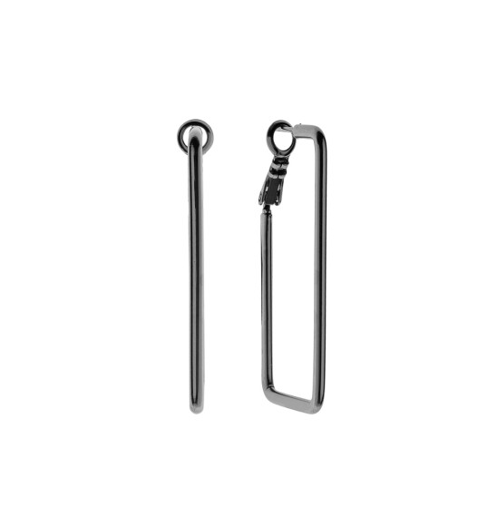 Grafitowe kolczyki prostokąty Basic z kolekcji Machiny MHK21-8