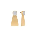 Minimalist earrings from the Monumental collection with ceramics MTK46-1 ORSKA