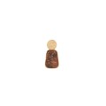 Gold pin with brown ceramics from the Monumental collection MTB26- ORSKA