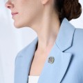 Gold pin with grey ceramics from the Monumental MTB26-1 ORSKA collection