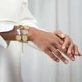 Two-row silver and gold bracelet from Rundo RA72-2 ORSKA collection
