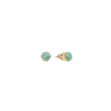 Delicate stud earrings with Tibetan turquoise from the Gelato collection