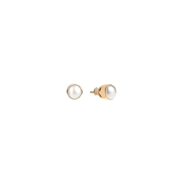 Elegant gold-plated earrings with natural pearl from the Parer collection PRK28-1 ORSKA