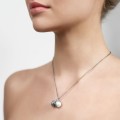 Silver necklace with pendants and pearls BEN52-6 ORSKA