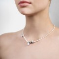 Handmade, short necklace - necklace with acorn-shaped pendants in silver from the Bery collection by ORSKA jewelry