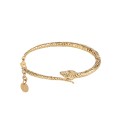 Gold-plated snake bracelet