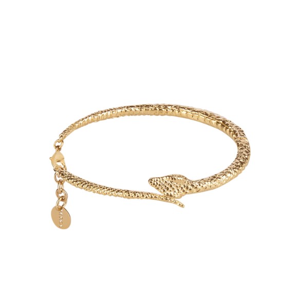Gold-plated snake bracelet