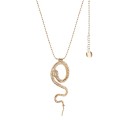 Gold-plated snake necklace from the Kembali collection by ORSKA