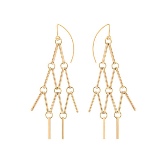 Wiszące, geometryczne kolczyki z kolekcji Astro ORSKA