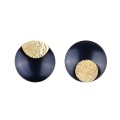 Okrągłe, granatowo-złote kolczyki z kolekcji Tache  TAK32-22 ORSKA