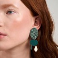 Asymetryczne, zielone kolczyki z kolekcji Tache TAK42-6-3 ORSKA