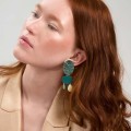 Asymetryczne, zielone kolczyki z kolekcji Tache TAK42-6-6 ORSKA