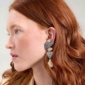 Asymetryczne, złoto-szare kolczyki z kolekcji Tache TAK42-7-5 ORSKA