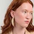 Asymmetric gold earrings