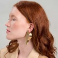 Large gold stud earrings