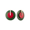 Okrągłe kolczyki w kolorze czerwonym i zielonym, z kolekcji Tache, ORSKA biżuteria