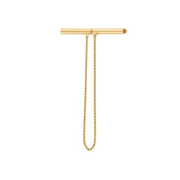 Oryginalny, długi kolczyk na wkrętkę z bursztynem bałtyckim marki ORSKA biżuteria