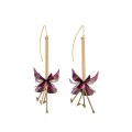 Wiszące kolczyki w kształcie kwiatu fuksji z kolekcji Plantis - biżuteria ORSKA