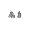 Małe, srebrne kolczyki muchy z kolekcji Bery